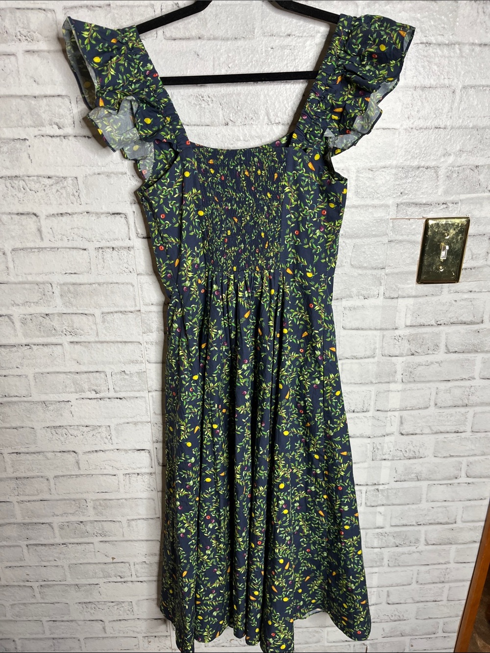 Hill House Ellie nap dress midnight garden poplin - Picture 6 of 9